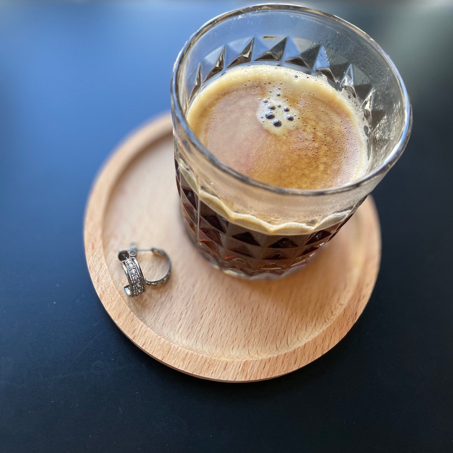 銀色紋圈耳環